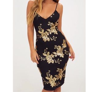Sequin fitted midi 👗 BRAND NEW!! 🖤💛